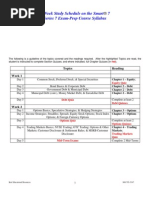 Study Schedule Example