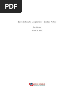 Introduction To Geophysics - Lecture Notes: Jan Valenta March 30, 2015