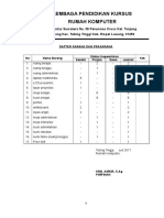 Daftar Sarana Dan Prasarana RK