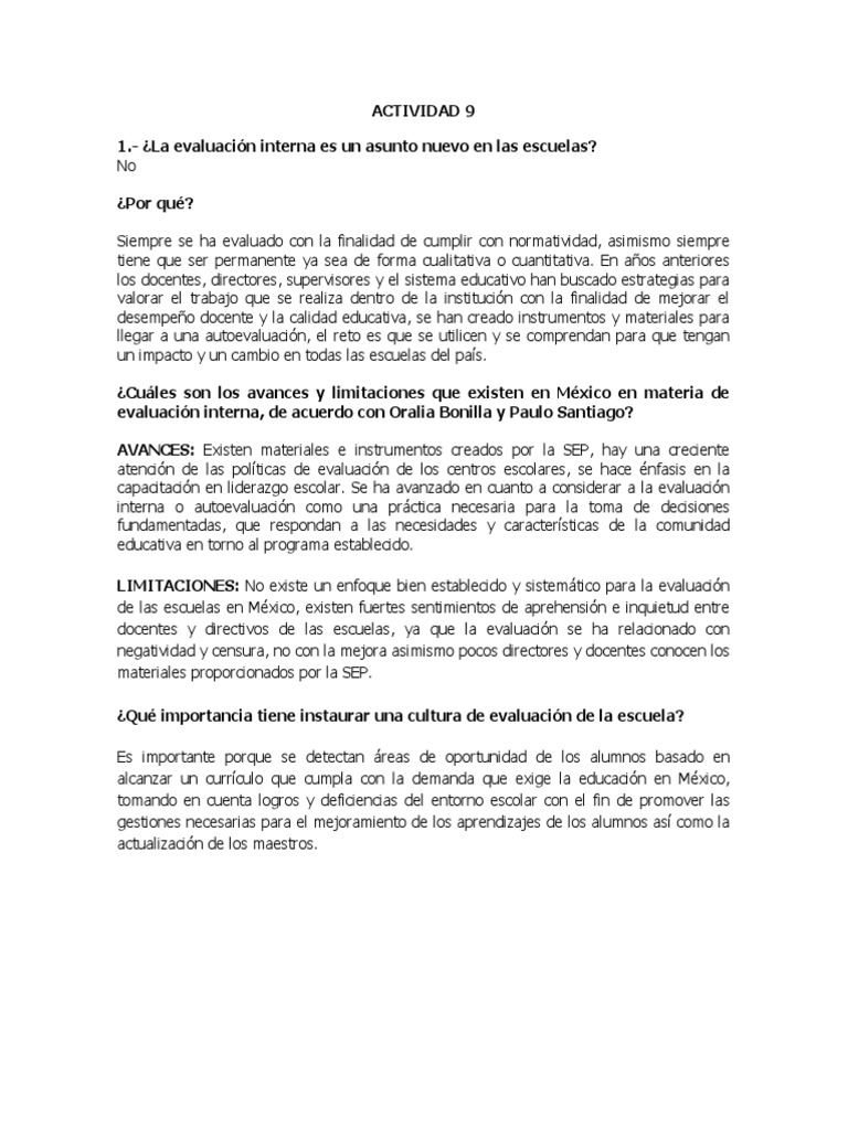 Actividad 9 | PDF | Crecimiento personal y profesional