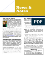 News & Notes: Note From The Director New Advising Process
