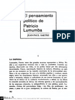 Jean Paul Sartre - El Pensamiento Político de Patricio Lumumba