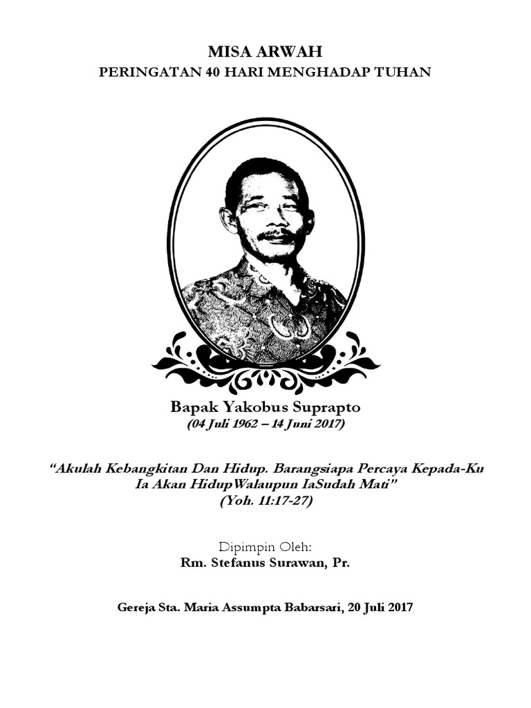 Ucapan Mengenang 40 Hari Orang Meninggal Kristen - Bagikan Contoh