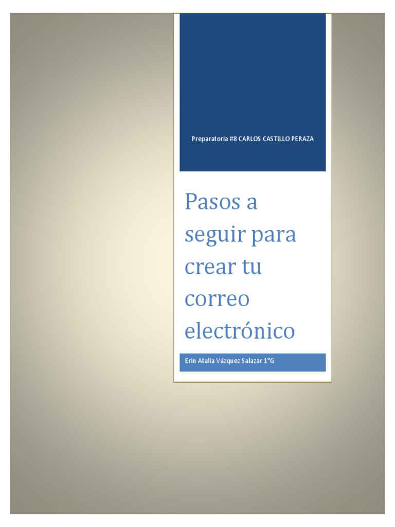 Pasos A Seguir para Crear Una Cuenta de Correo Electrónico ADA 9 | PDF