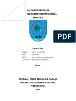 Laporan Praktikum Teknik Instrumentasi Dan Kendali - Matlab 2