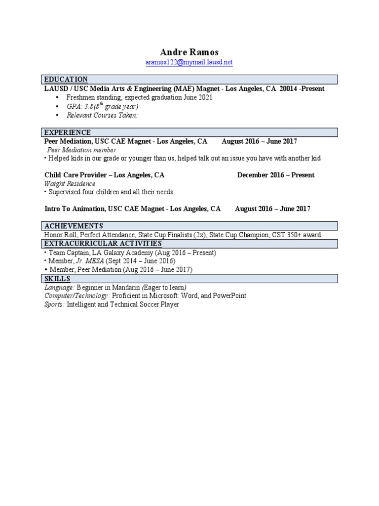 Sample Resume 2017 3 | PDF | Career & Growth