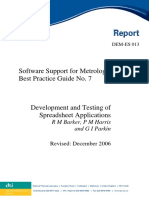 Development and Testing of Spreadsheet Application NPL