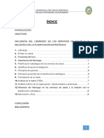 Influencia Del Liderazgo en Los Servicios de Salud y Su Relacion Con La Planificacion Estrategica