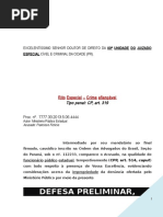 Defesa Preliminar Funcionario Publico Prevaricacao Denuncia Modelo 280 BC269