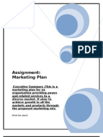 Marketing Plan for Power and Services Provider