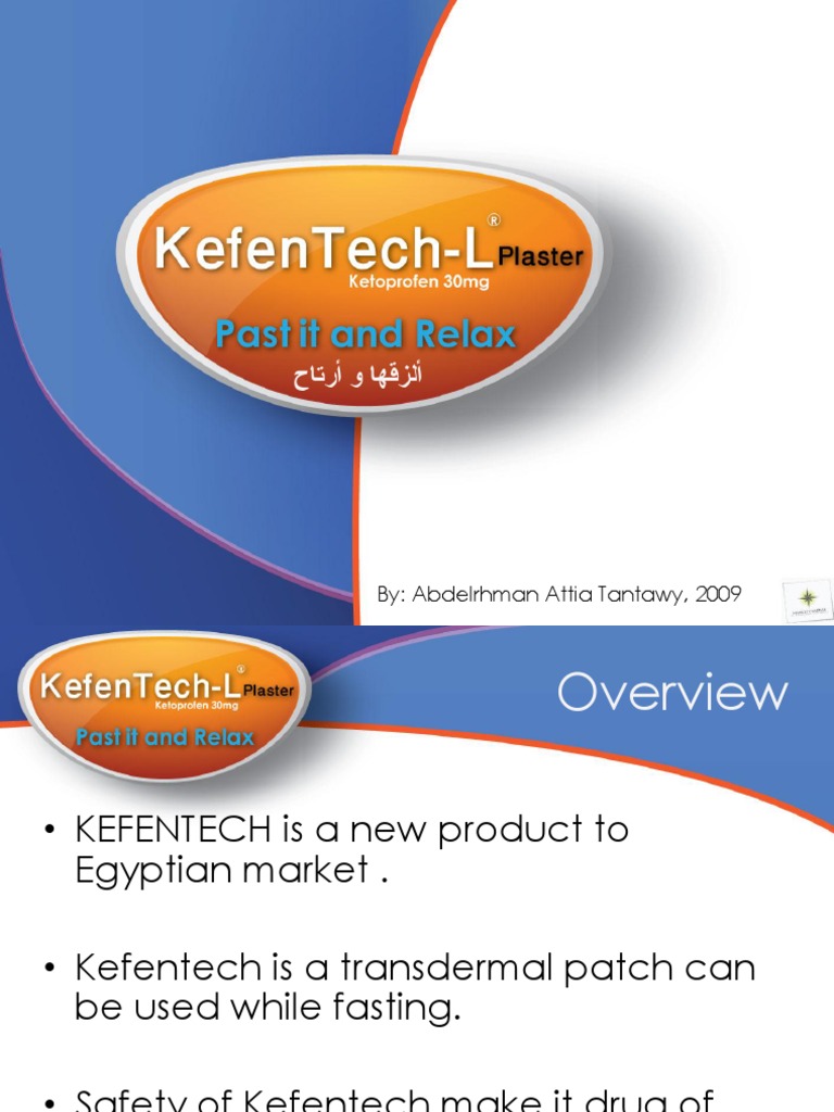 Kefentech: Safe Pain Relief Patch | PDF | Market (Economics) | Pharmacology