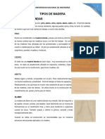 Tipos de Madera