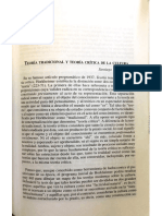 Teoria tradicional y teoría crítica