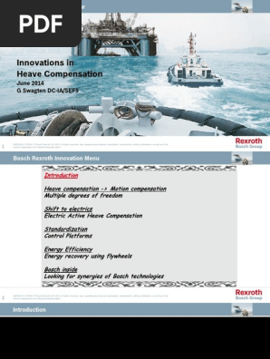 Rexroth Active And Passive Heave Compensation Standardization