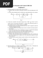 Process Dynamics and Control (CHD 324) Assignment 3: K 100 0.2 s+1 20s K R(S) Y(s)