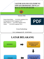 Kinerja Reaktor Kolom Gelembung Untuk Produksi Biodiesel