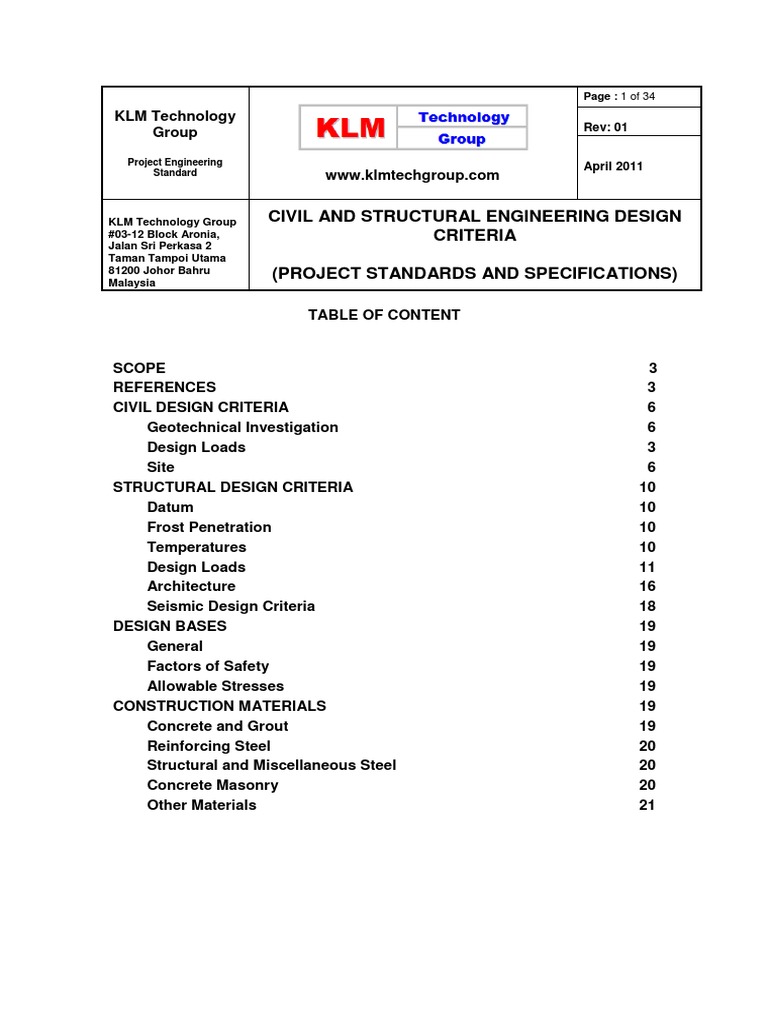 Civil and Structural Design Standards | PDF | Surface Runoff ...