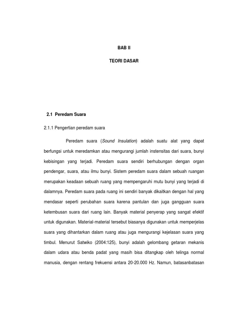 Bab Ii Peredam Suara Pdf