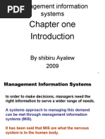 Management Information Systems: Chapter One