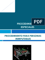 Procedimientos especiales para personas inimputables