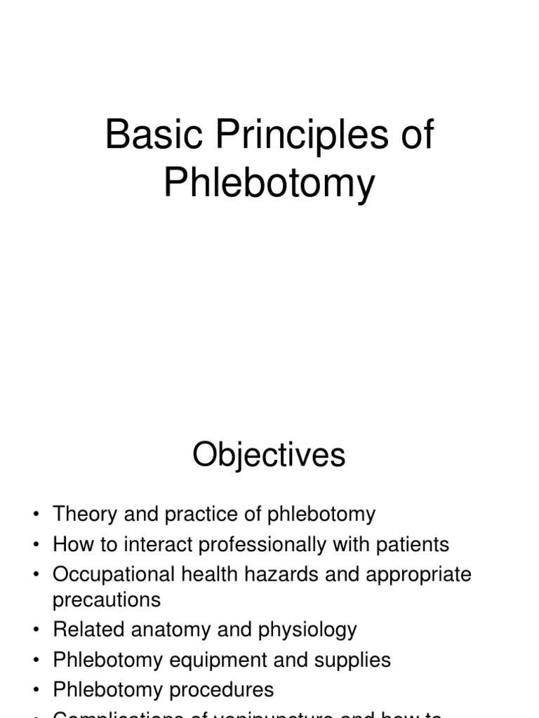 Phlebotomy Lecture Ppt Coagulation Blood Plasma