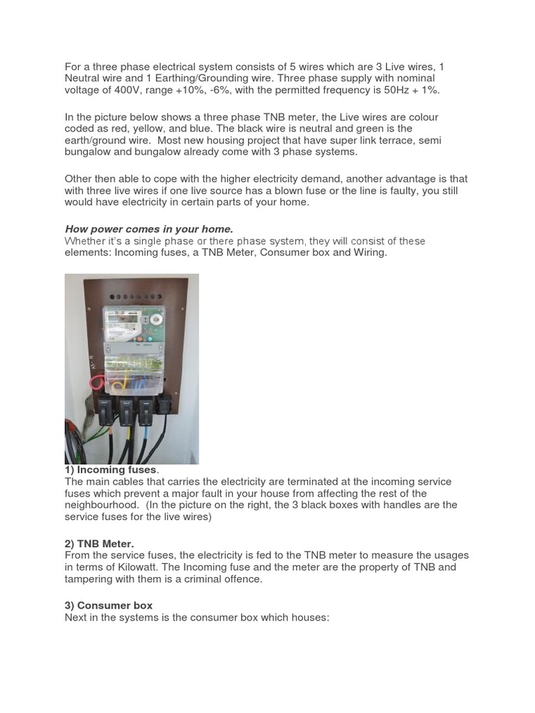 Three Phase Fuse Box - Complete Wiring Schemas