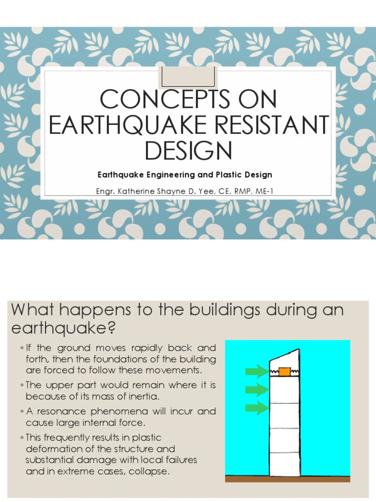 Concepts in Designing Earthquake Resistant Buildings PDF Earthquake