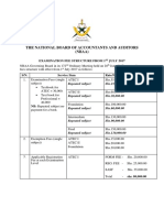 The National Board of Accountants and Auditors (NBAA) : Examination Fee Structure From 1 JULY 2017