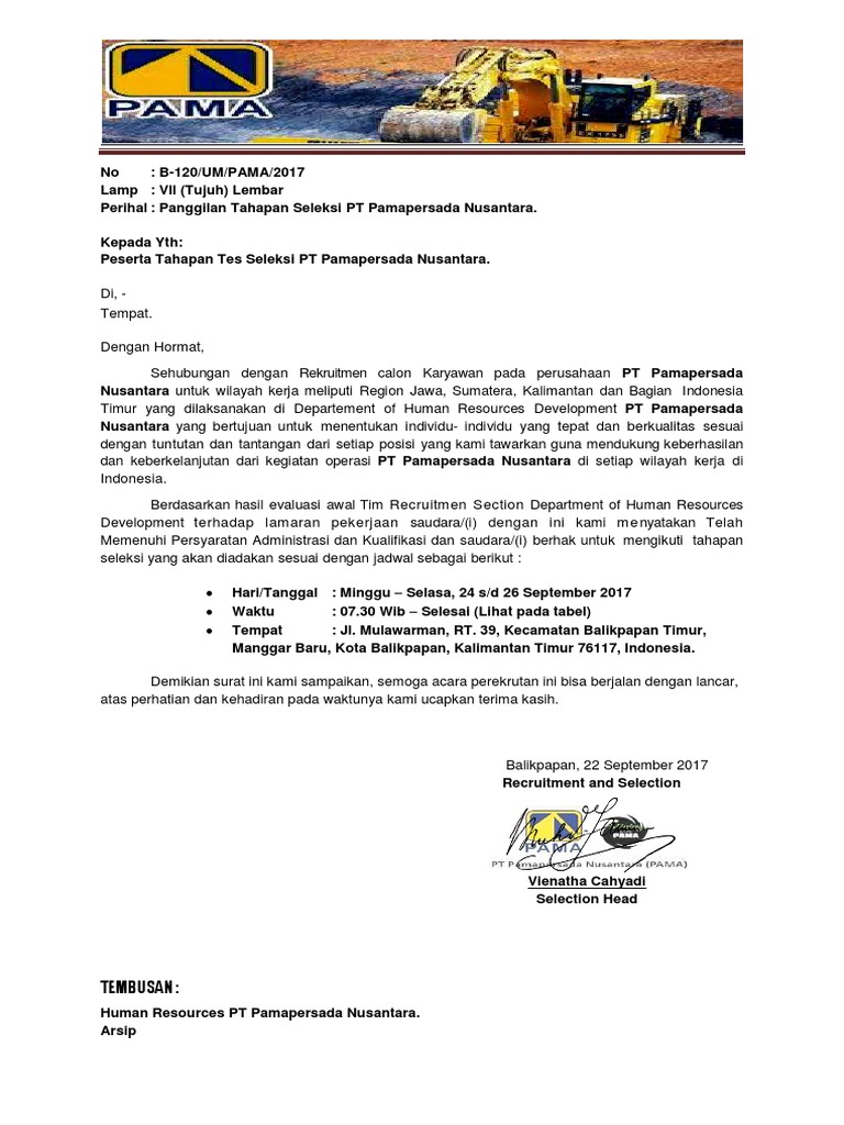 PT Pamapersada Nusantara - Balikpapan | PDF
