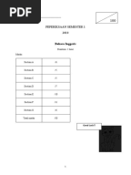 English Year 1  Indonesian Language