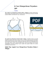 6 Tips Ampuh Cara Memperbesar Payudara Dalam 1 Minggu