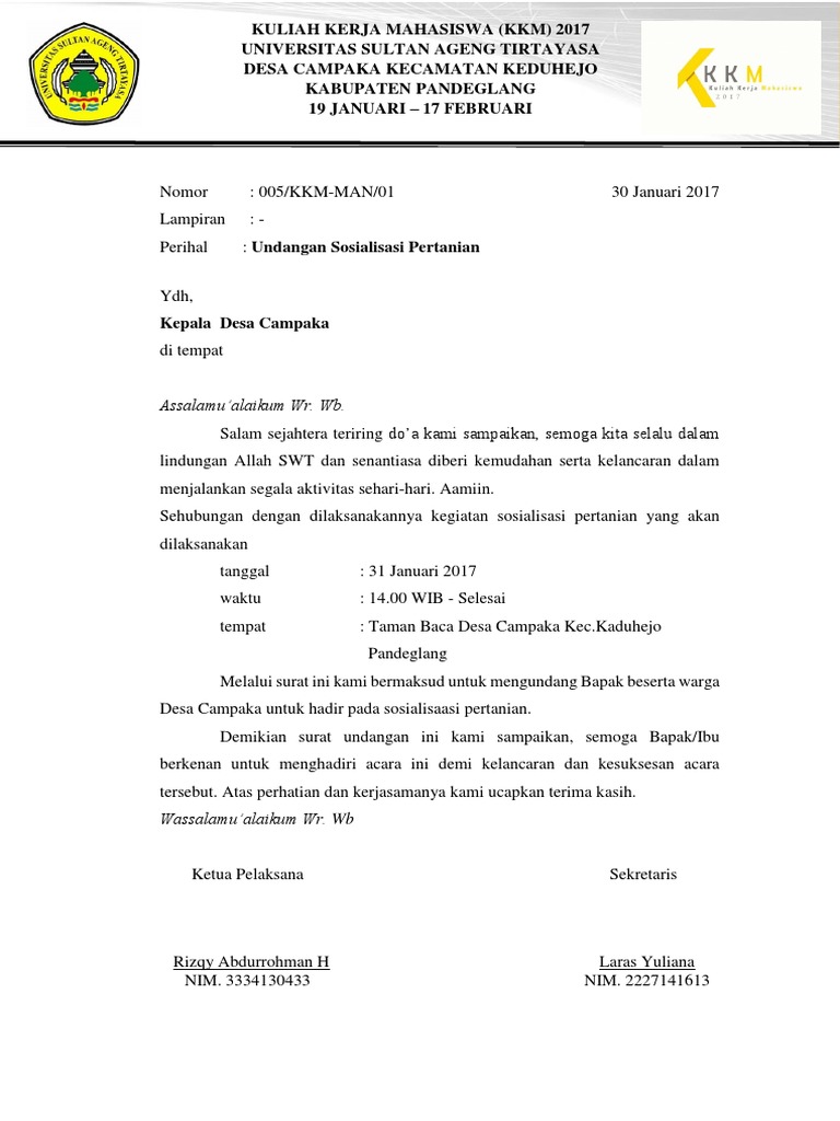 Surat Undangan Gapoktan