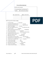 For and Since Exercise Present Perfect