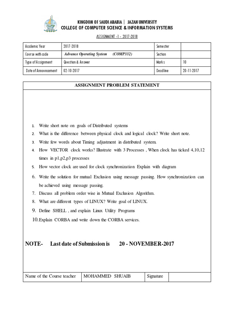 Assignment 1 2018 | PDF | Computers