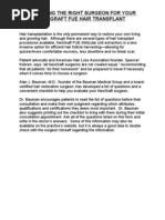 Download How to Choose a NeoGraft FUE Hair Transplant Surgeon by Alan J Bauman MD SN36056055 doc pdf