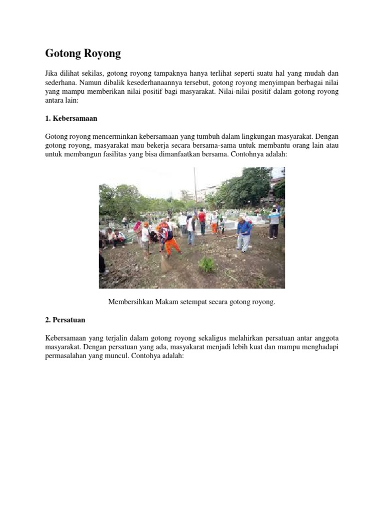 Artikel Gotong Royong Smp Pdf