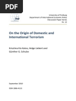 On the Origin of Domestic and International Terrorism [2010]