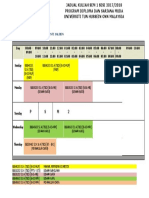 Jadual Kuliah Sem 1 Sesi 2017