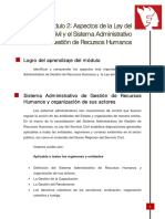 Modulo 2 Servicio Civil y El Sistema Administrativo de Gestion de Recursos Humanos