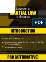 Extension of in Mindanao: Martial Law