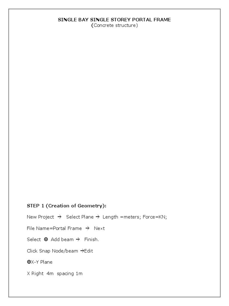 Staad Pro Portal Frame Pdf Beam Structure Bending