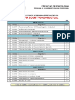 Plan Estudio Terapia Cognitivo Conductual PDF