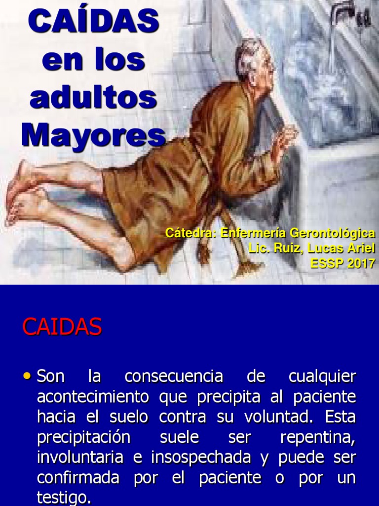 Caidas en El Adulto Mayor | PDF | Vejez | Asistencia sanitaria preventiva
