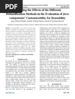 Analyzing the Effects of the Different Defuzzification Methods in the Evaluation of Java components’ Customizability for Reusability