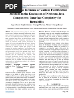 Analyzing the Influence of Various Fuzzification Methods in the Evaluation of Netbeans Java Components’ Interface Complexity for Reusability