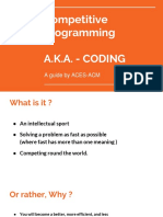 Competitive Programming A.K.A. - Coding: A Guide by ACES-ACM