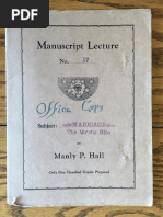 Hall, Manly P. - Manuscript Lectures No.17 - Marriage