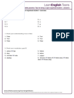 Tips For Being A Super-Organised Student - Answers PDF