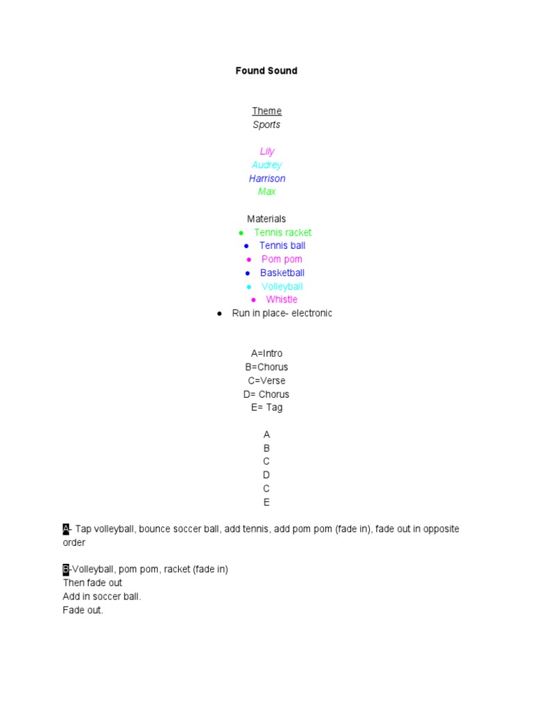 Found Sound in Sports Activities | PDF