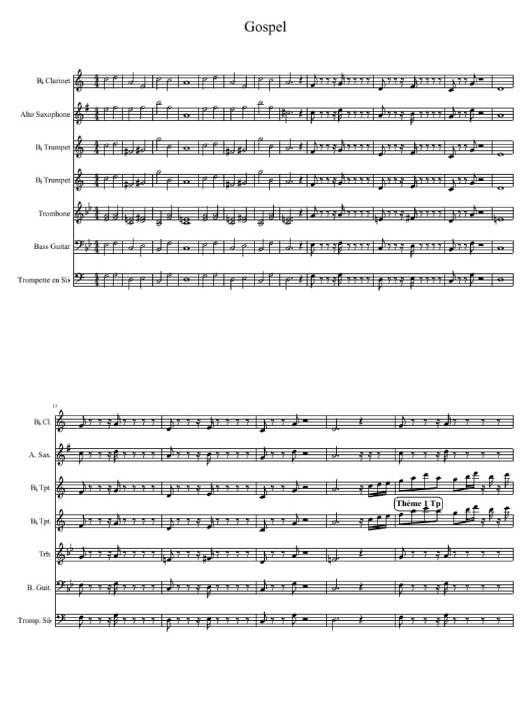 Gospel March Fourth Marching Band PDF Music Production Music
